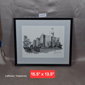 b14- "1964 Church" signed art print by artist William R. Johnston