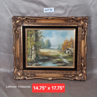 b18- vintage landscape oil painting unsigned