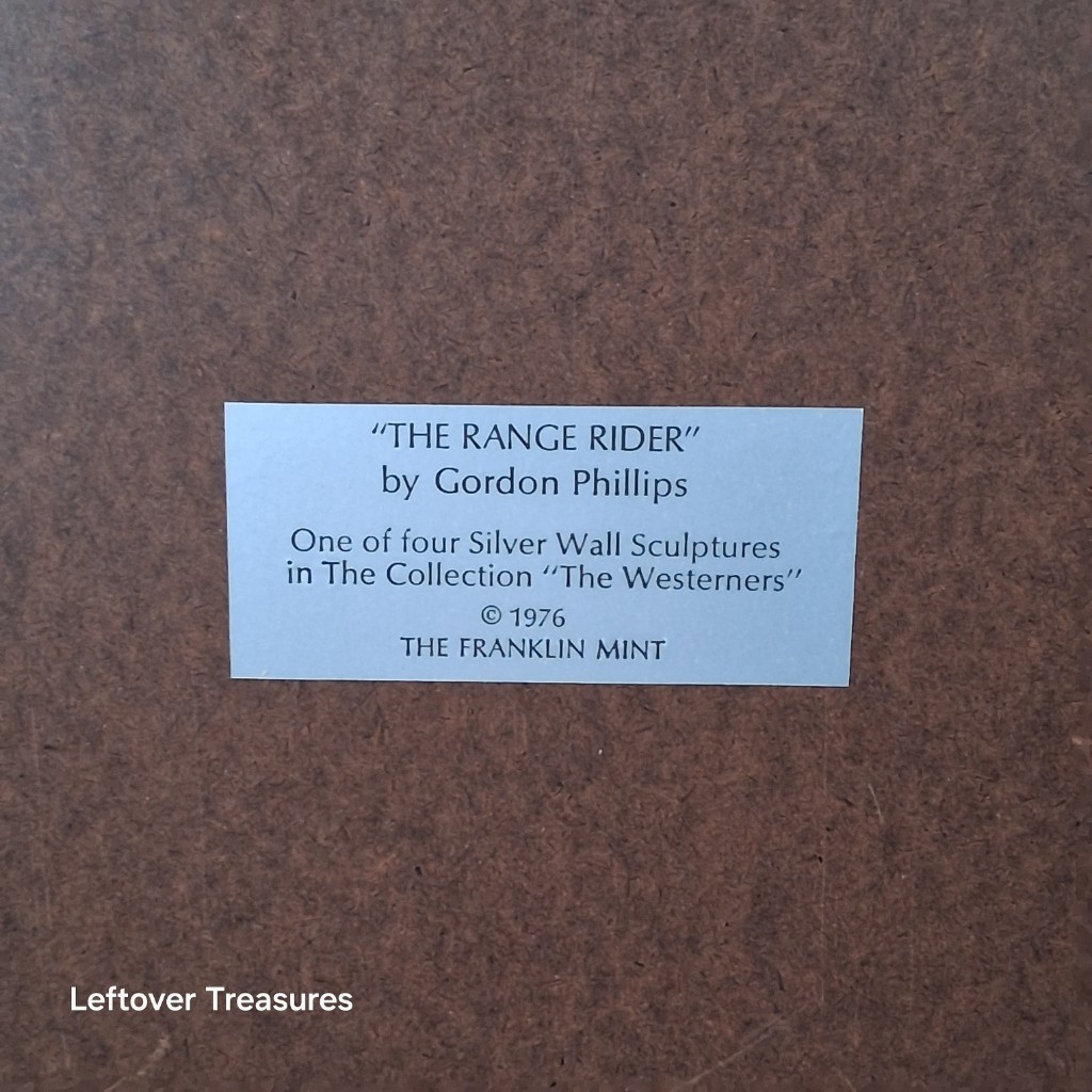 b19- "The Range Rider" wall sculpture by Gordon Phillips signed - Image 5
