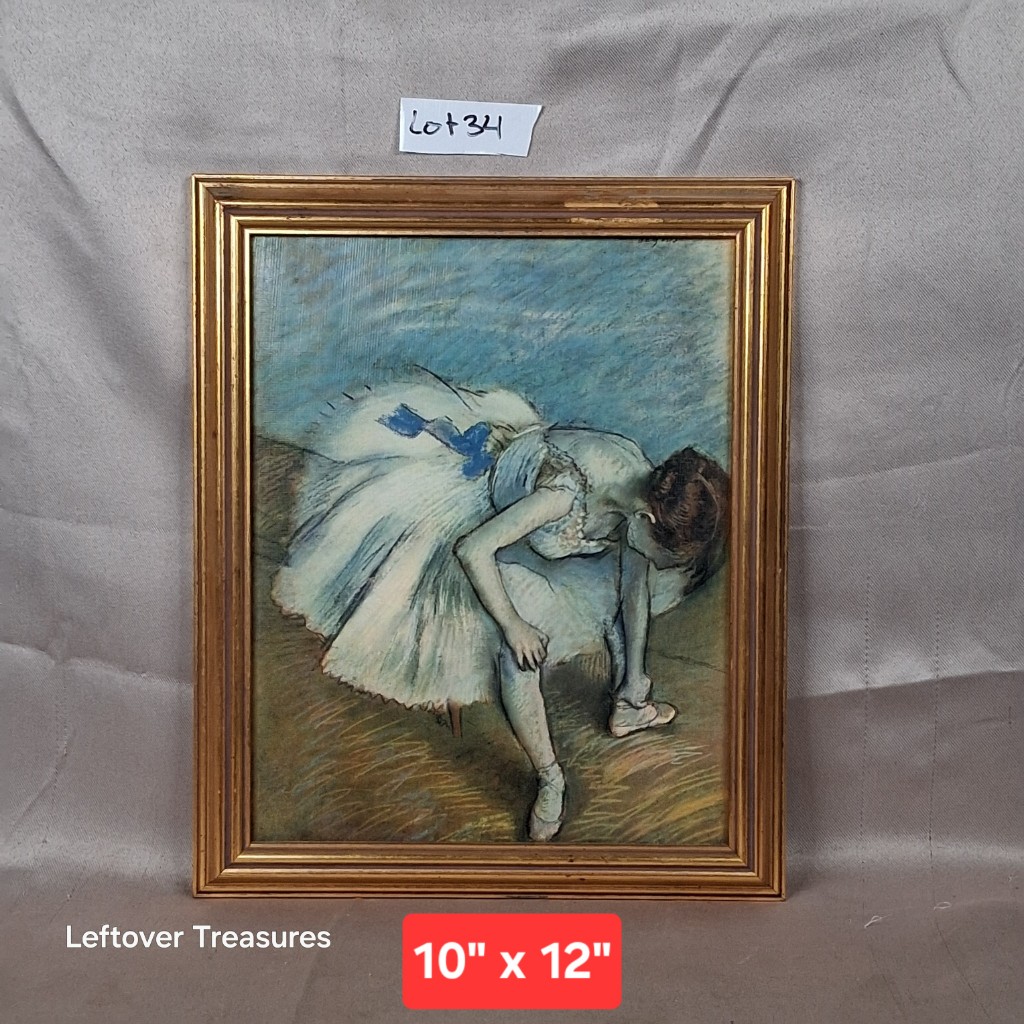 b34- "Seated Dancer" reproduction by Edgar Degas