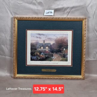 b35- "Come Inside for a Warm-up" print by Thomas Kinkade
