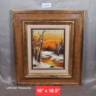 b60- vintage oil painting by F. Whitman
