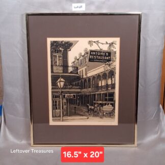 b65- Antoine's Restaurant on Rue Royal LE print by Delafille
