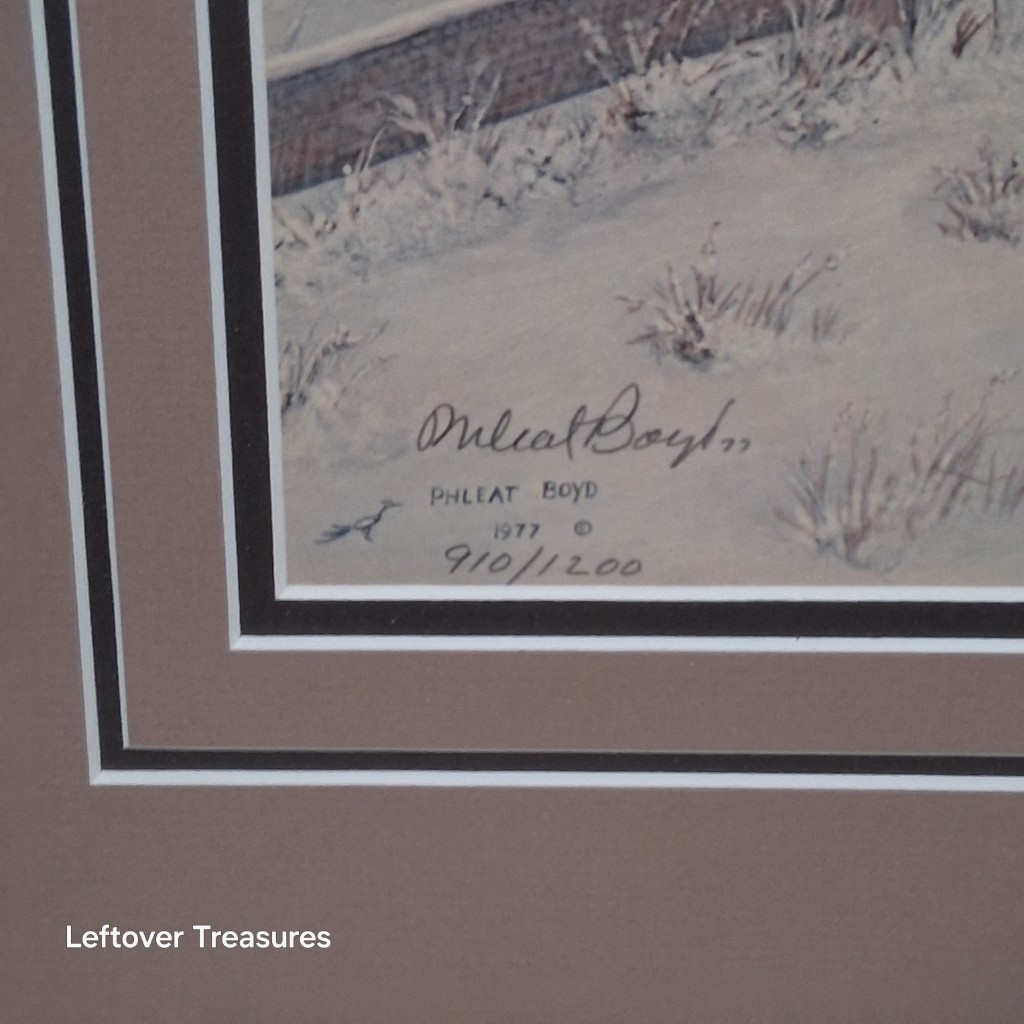 b79- "Blanket of Winter" LE Print by Phleat Boyd signed - Image 3