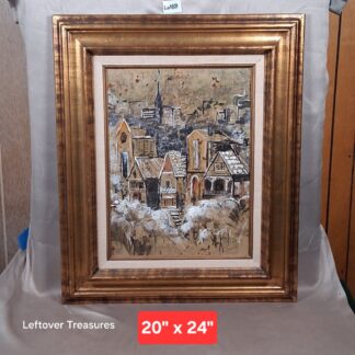 b88- antique impressionist oil painting by KM Cain