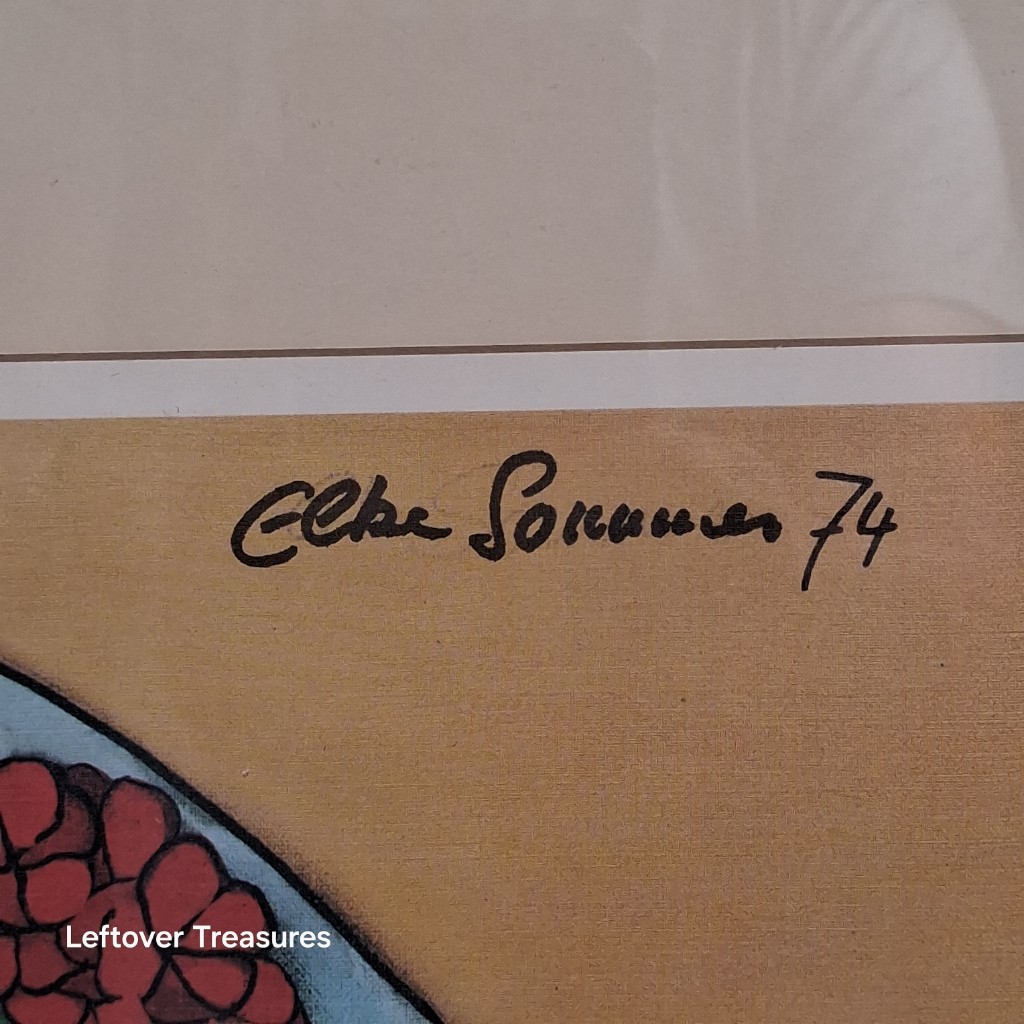 b97- "Geranium Lady" lithograph by Elke Sommer - Image 3