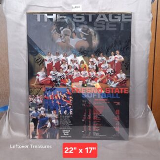 b104- signed Fresno State Softball poster