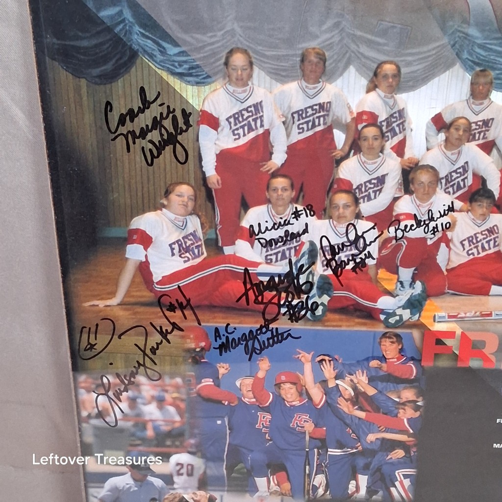 b104- signed Fresno State Softball poster - Image 3