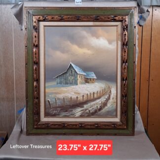 b111- framed winter landscape painting by Engel