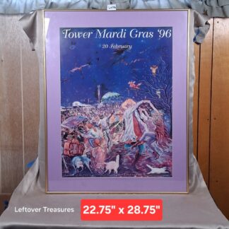 b116- framed "Tower Mardi Gras '96" art print