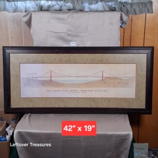 b134- Architectural rendering of the Golden Gate Bridge detailed by Joseph B Strauss