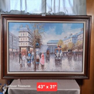 b139- bustling Parisian street scene by Roy Dunham