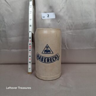 a2- vintage Habereckl 1-liter German stoneware beer stein