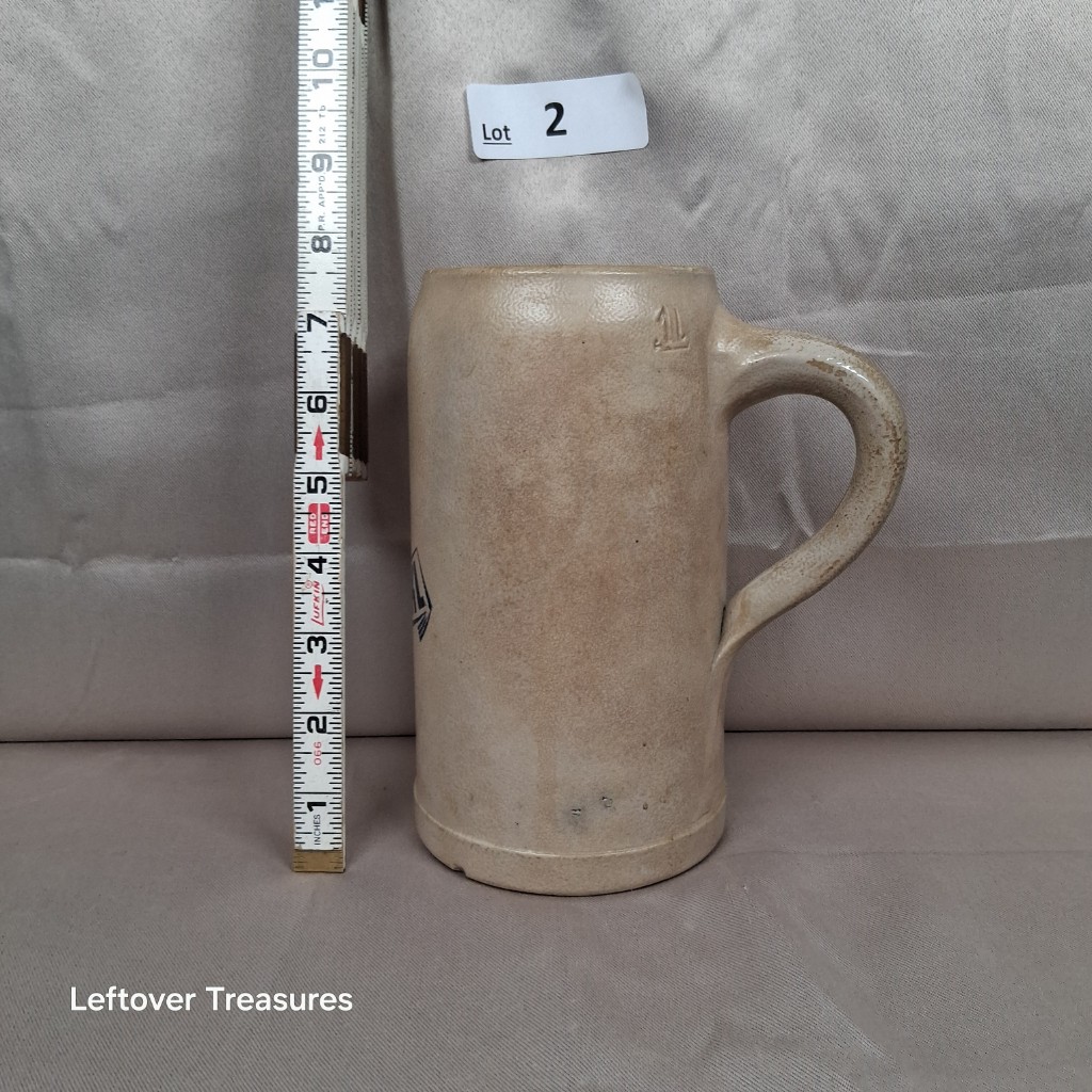 a2- vintage Habereckl 1-liter German stoneware beer stein - Image 2