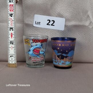 a22- morro bay souvenir shot glasses