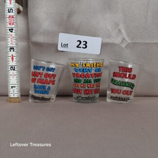 a23- california beach souvenir shot glasses