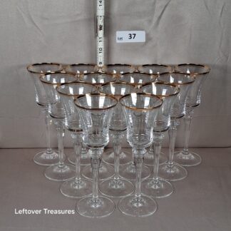 a37- Mikasa Jamestown Gold Trim wine glasses