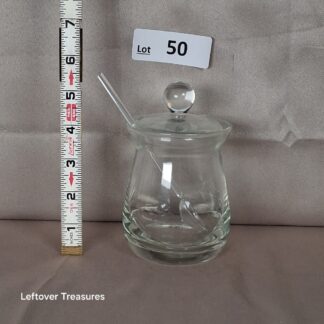 a50- toscany glass condiment jar