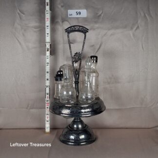 a59- antique silverplate castor set