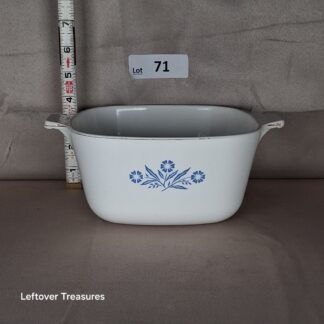 a71- vintage corning ware blue conrflower 3L casserole dish