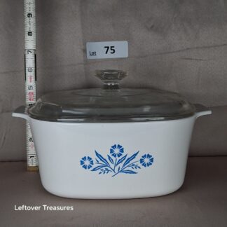 a75- vintage corning ware blue conrflower 3L casserole dish