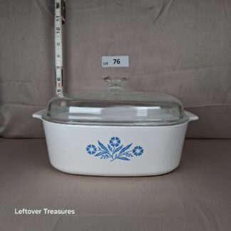 a76- vintage corning ware blue conrflower 4Qt casserole dish