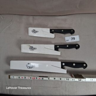 a79- self-sharpening vintage three Pampered Chef knives