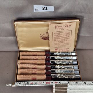 a81- vintage Carvel Hall by Briddell steak knife set