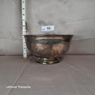 a93- vintage silver-plated pedestal bowl