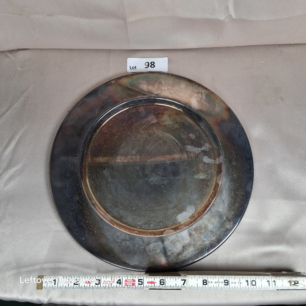 a98- vintage silver plate charger