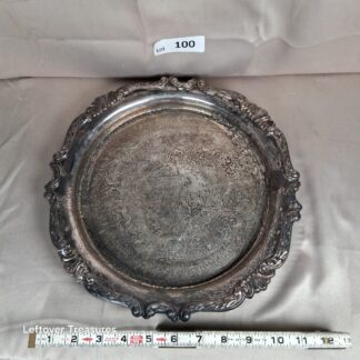 a100- vintage Sheridan silver-plate serving tray