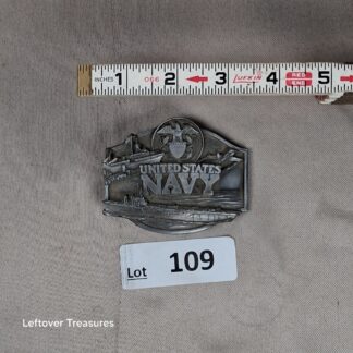 a109- united states navy belt buckle