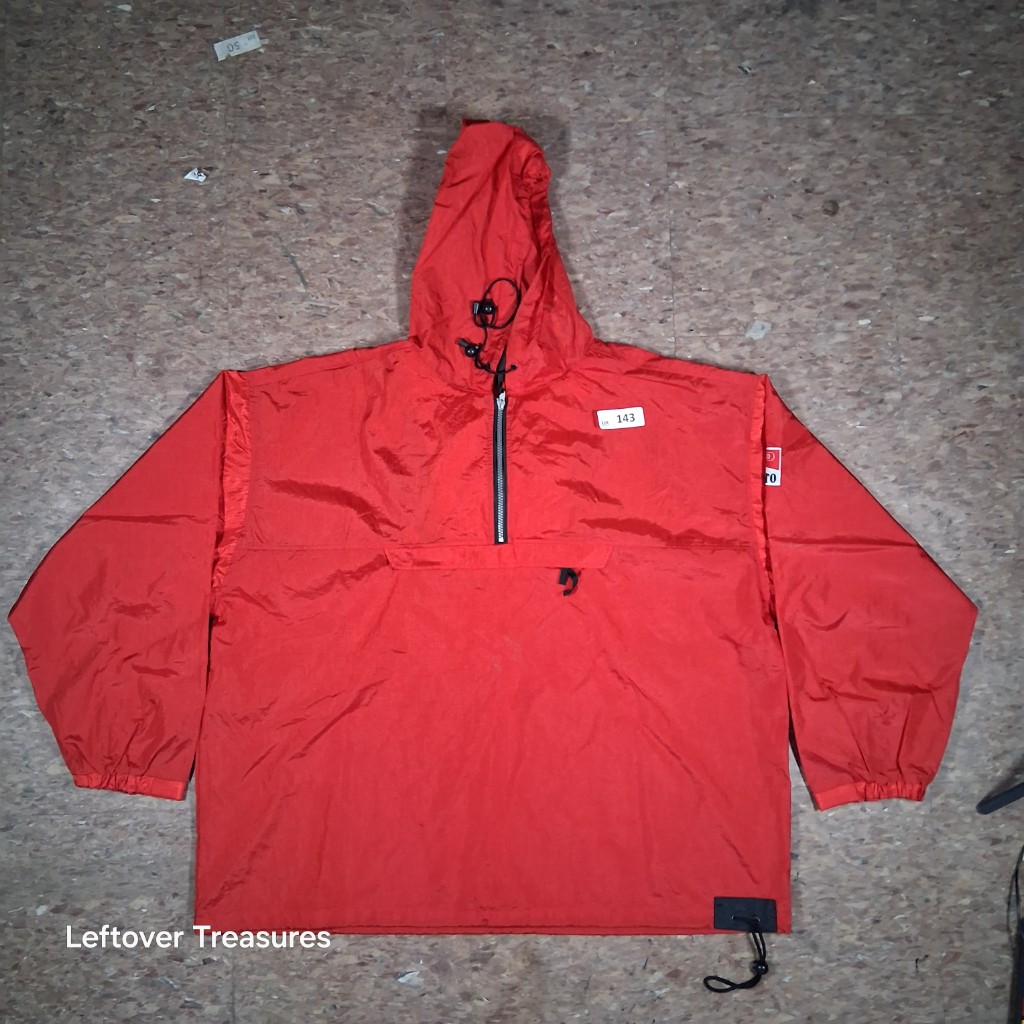 a143- vintage Marlboro Unlimited red nylon windbreaker