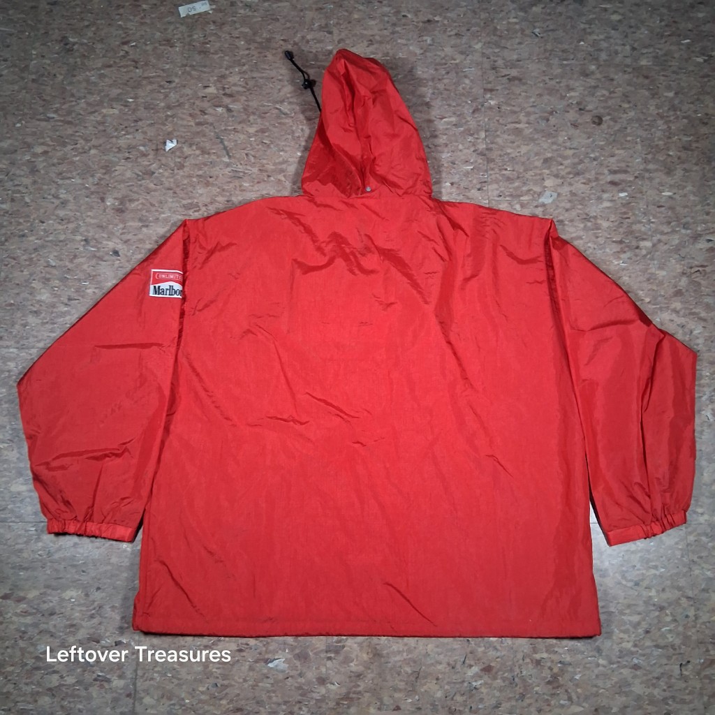 a143- vintage Marlboro Unlimited red nylon windbreaker - Image 4
