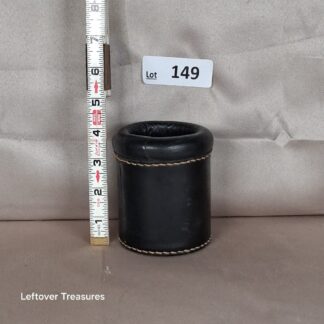 a149- vintage leather dice cup