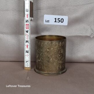 a150- vintage world gift brass container