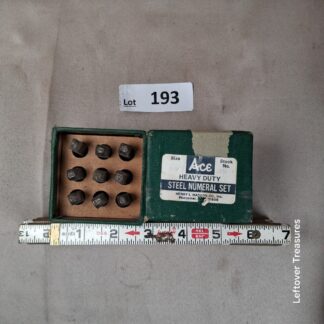 a193- Ace Heavy Duty Steel Numeral Set