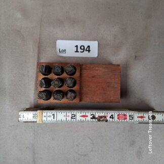 a194- vintage steel number stamp set