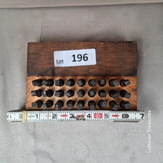 a196- vintage steel letter stamp set