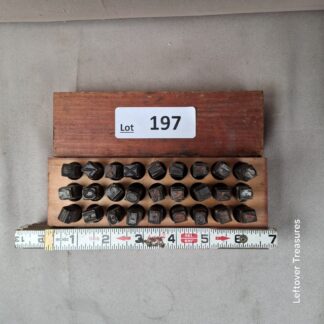 a197- Young Brothers steel tag letter stamp set