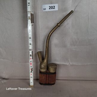 a202- antique brass chinese paktong smoking water pipe
