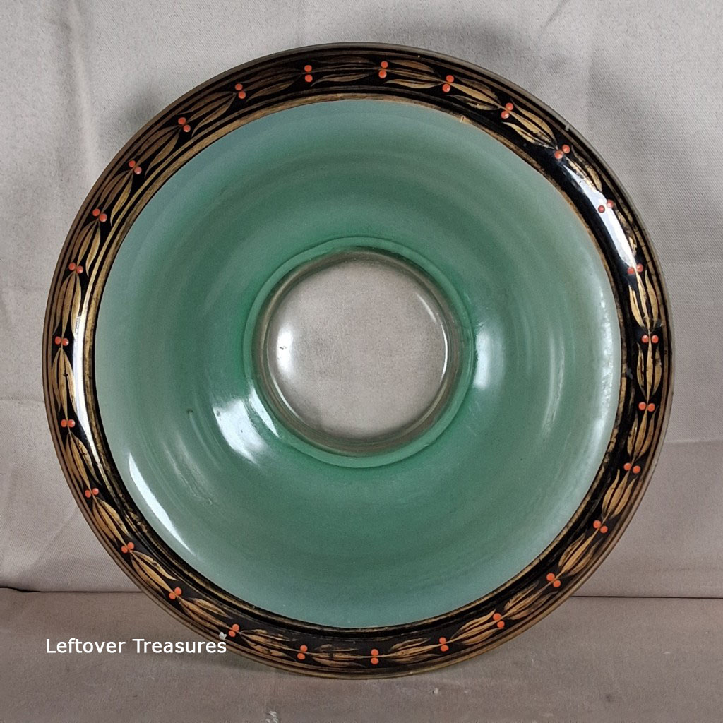 a231- vintage green glass bowl - Image 3