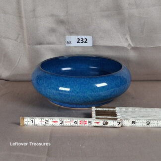 a232- blue flambe glazed ceramic Narcissus bowl