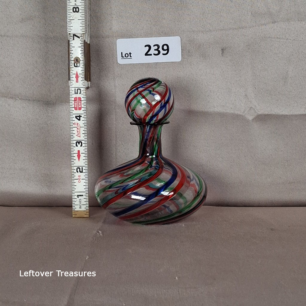 a239- vintage Murano art glass perfume bottle