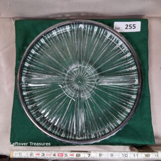 a255- divided crystal serving platter