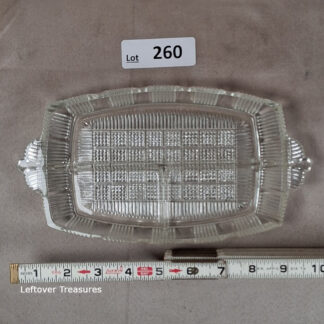 a260- vintage clear glass relish tray