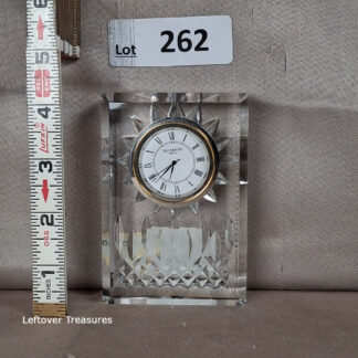 a262- Waterford Crystal Lismore desk clock