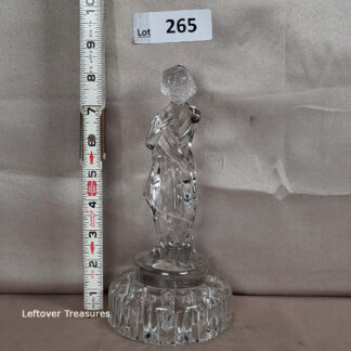 a265- vintage Cambridge Glass Draped Lady flower frog