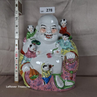 a278- vintage Chinese Famille Rose porcelain statue