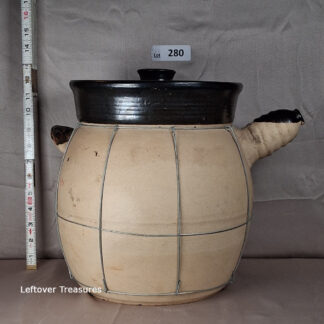 a280- antique large Japanese earthenware cooking pot